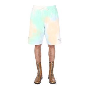 Msgm Men Tie Dye Pattern Bermuda